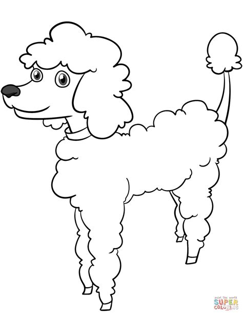 Free Printable Poodle Coloring Pages